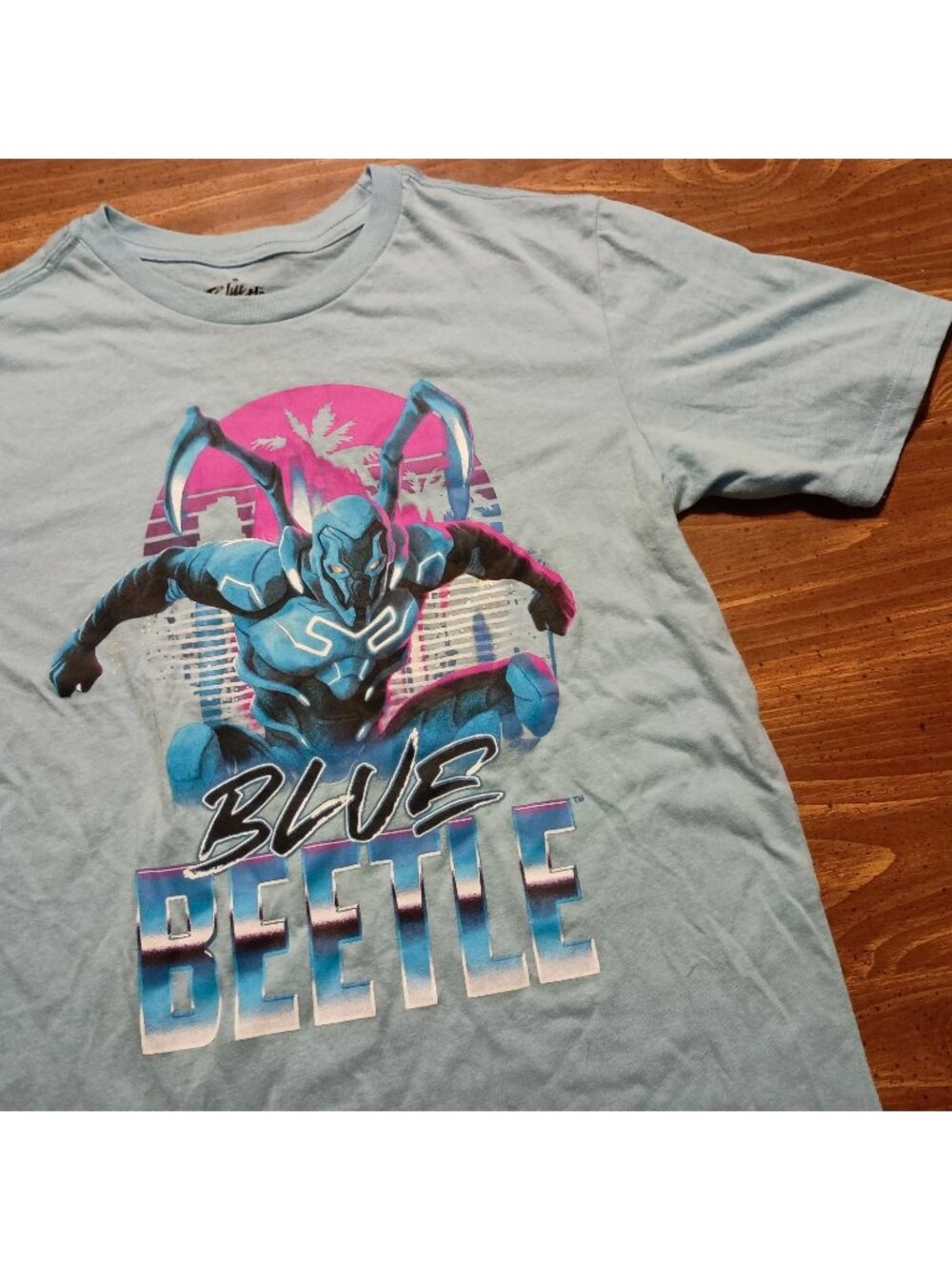 Blue Beetle T-shirt - Kids XL // DC Comics Superhero Movie Tee Shirt